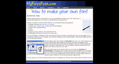 Desktop Screenshot of myfirstfont.com