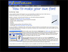 Tablet Screenshot of myfirstfont.com